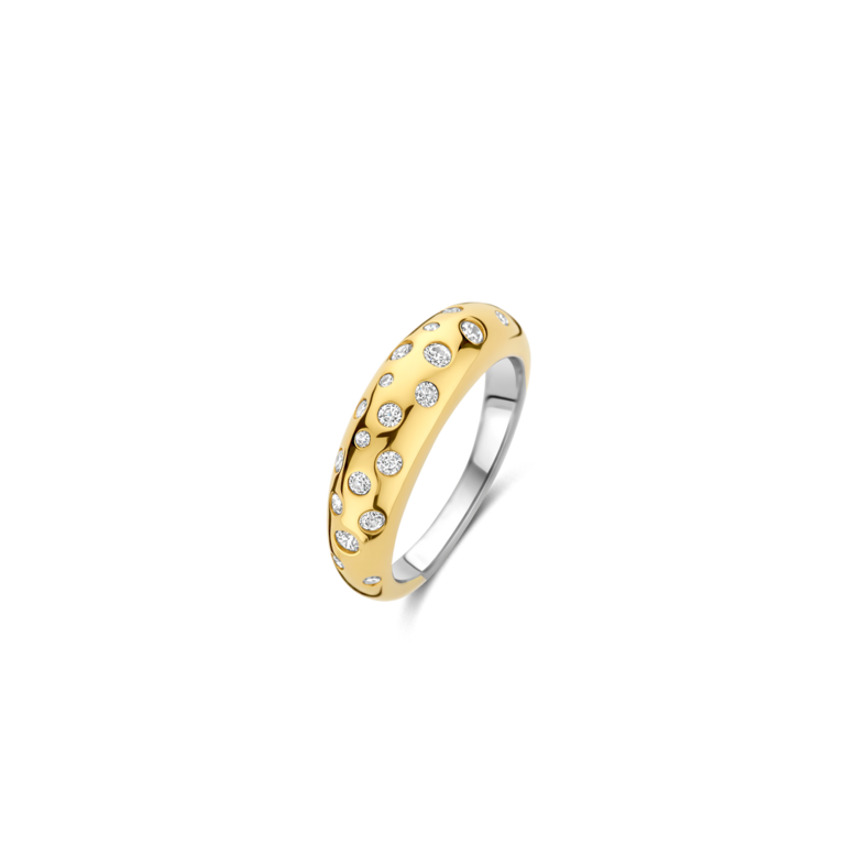 Ti Sento Gold Plated White Stardust Ring