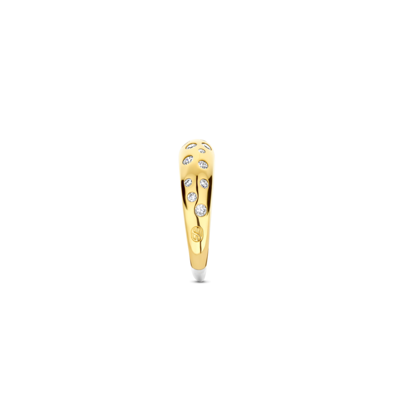 Ti Sento Gold Plated White Stardust Ring
