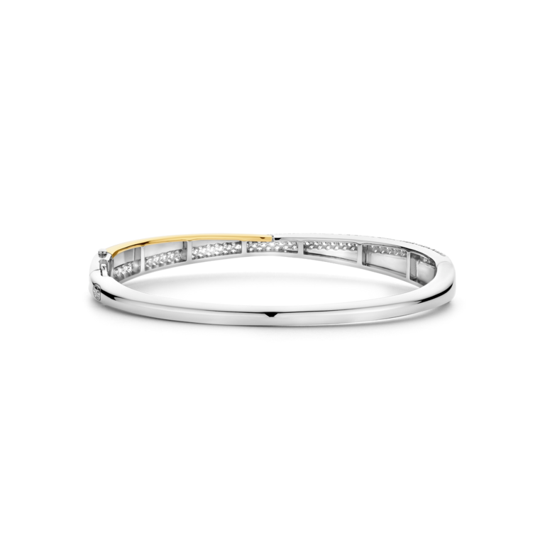 Ti Sento Intertwined Bangle with CZ Pavé