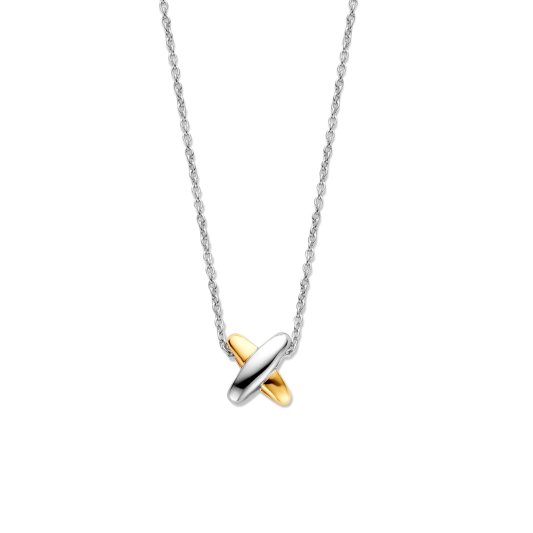 Ti Sento Interlocking Link Necklace 15-19"