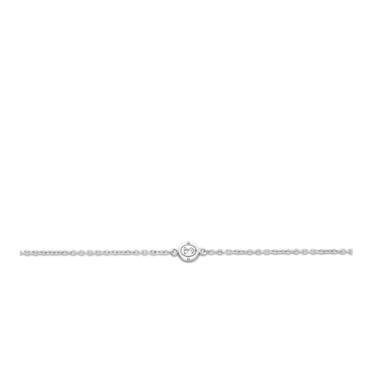 Ti Sento Geometric Station Necklace with CZs