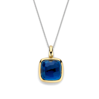 Ti Sento Deep Blue Cushion Pendant