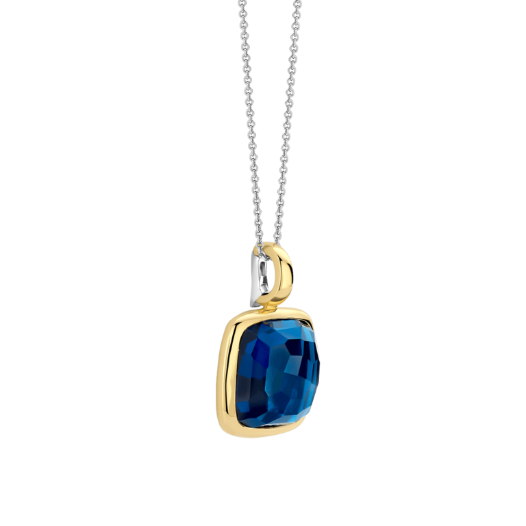 Ti Sento Deep Blue Cushion Pendant