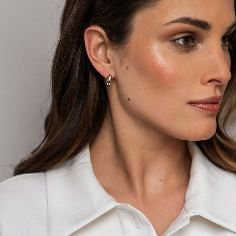 Ti Sento Twist Huggie Earrings