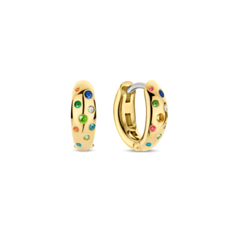 Ti Sento Colored Stardust Hoop Earrings