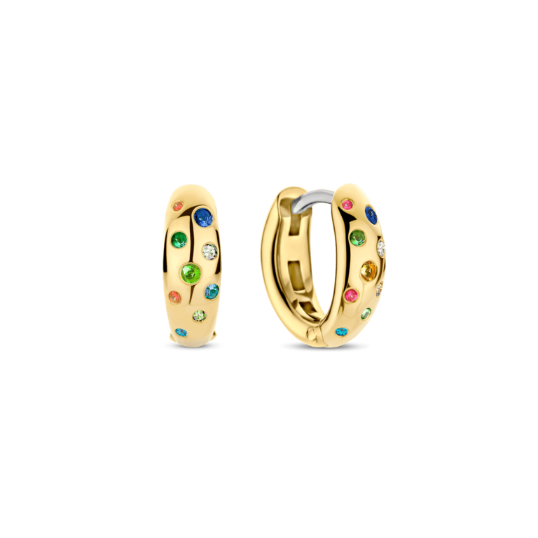 Ti Sento Colored Stardust Hoop Earrings