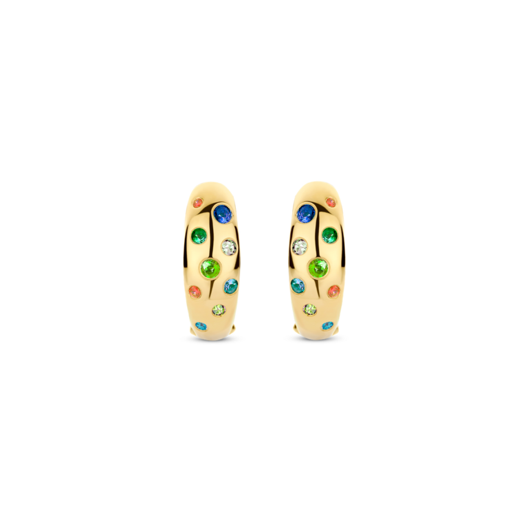 Ti Sento Colored Stardust Hoop Earrings