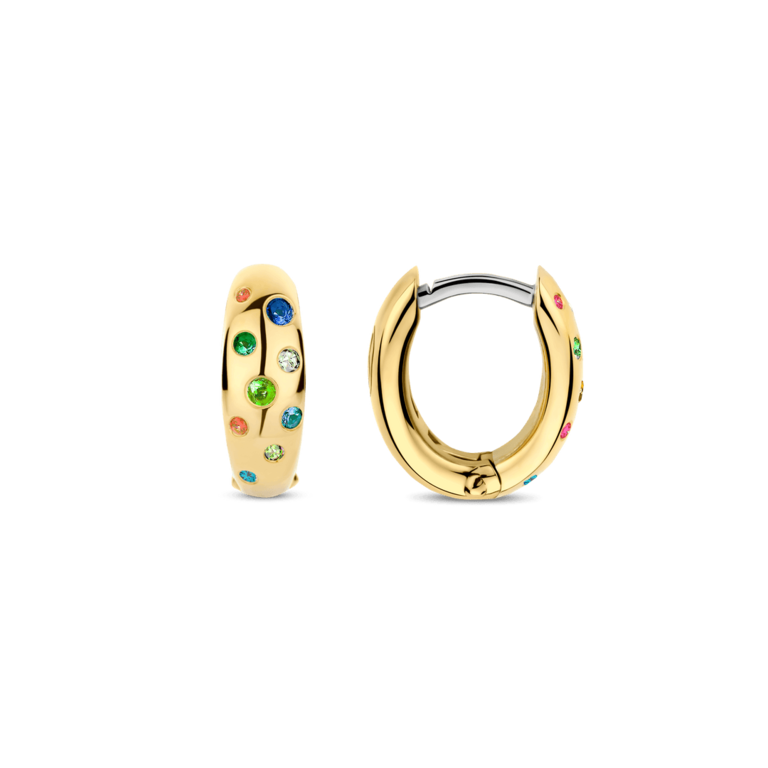 Ti Sento Colored Stardust Hoop Earrings