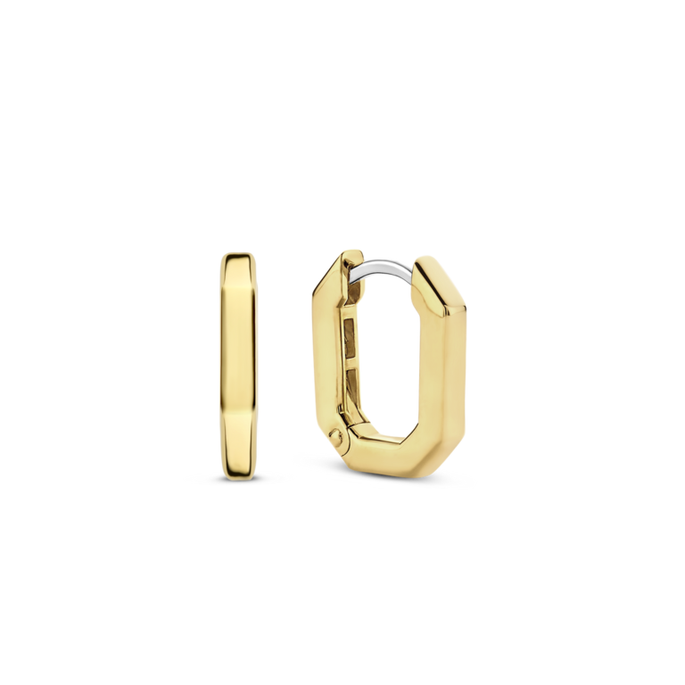 Ti Sento DISC* GP Geometric Silver Huggie Earrings