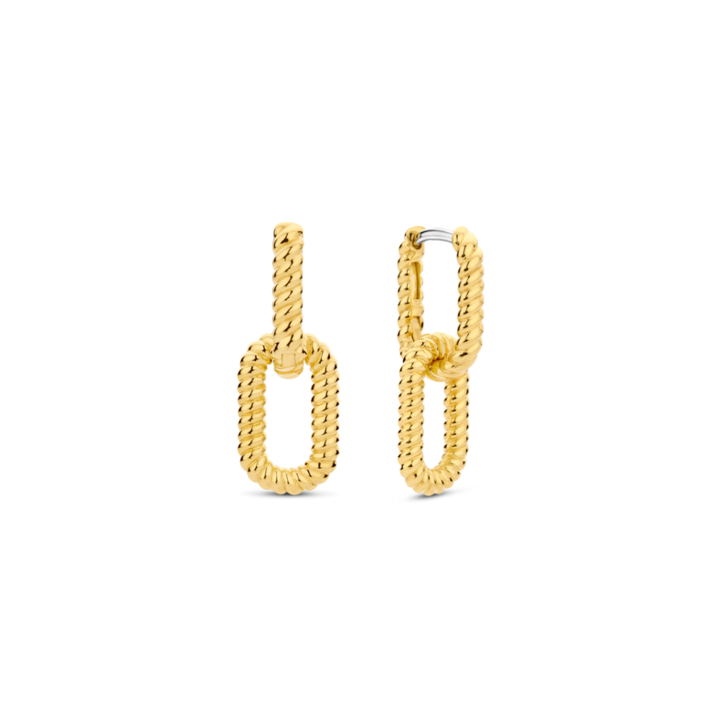 Ti Sento GP Twisted Rope Link Drop Earrings