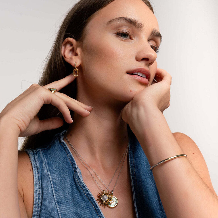 Ti Sento GP Twisted Rope Link Drop Earrings