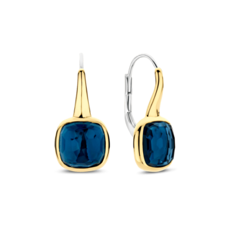 Ti Sento Blue Cushion Drop Earrings