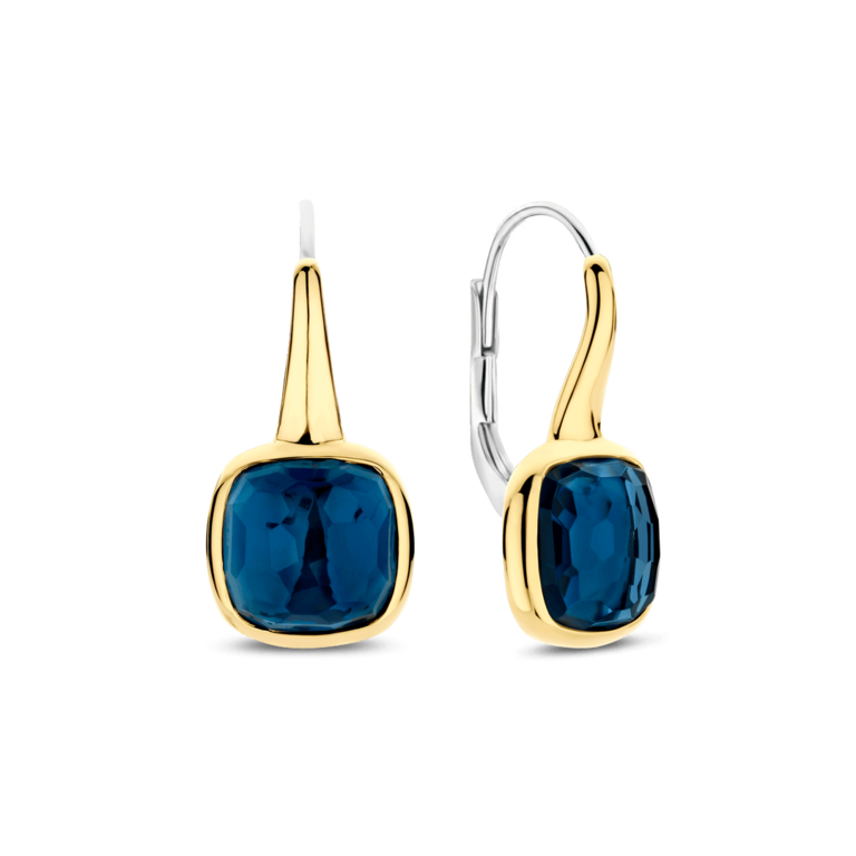 Ti Sento GP Deep Blue Cushion Drop Earrings