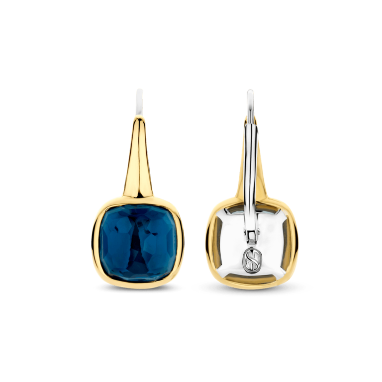 Ti Sento GP Deep Blue Cushion Drop Earrings