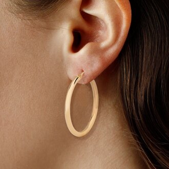 Carla Large Gold Tube Hoops