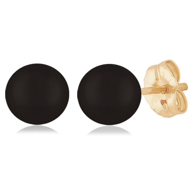 Carla 7mm Black Onyx Stud Earrings
