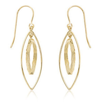 Carla Gold Marquis Drop Earrings