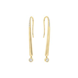 Expressions Jewelers Diamond Bar Drop Earrings