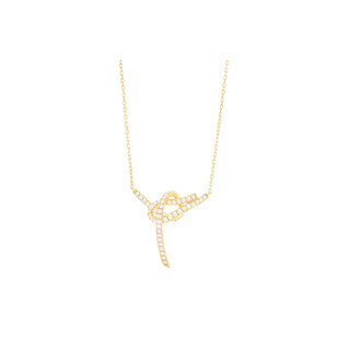 Expressions Jewelers Gold Diamond Knot Pendant Necklace
