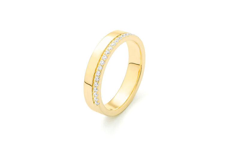 Expressions Jewelers Gold Polished & Diamond Band