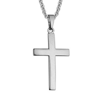 Expressions Jewelers Silver Plain Cross Necklace
