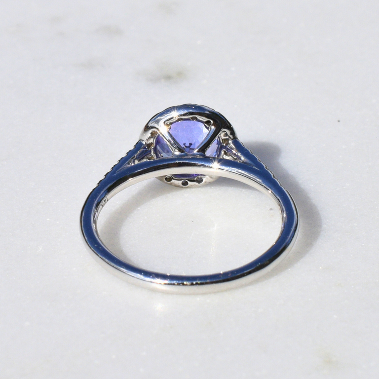 Expressions Jewelers 14K Tanzanite & Diamond Halo Ring