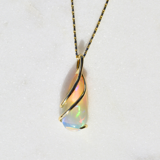 Expressions Jewelers Opal Wire Wrap Pendant