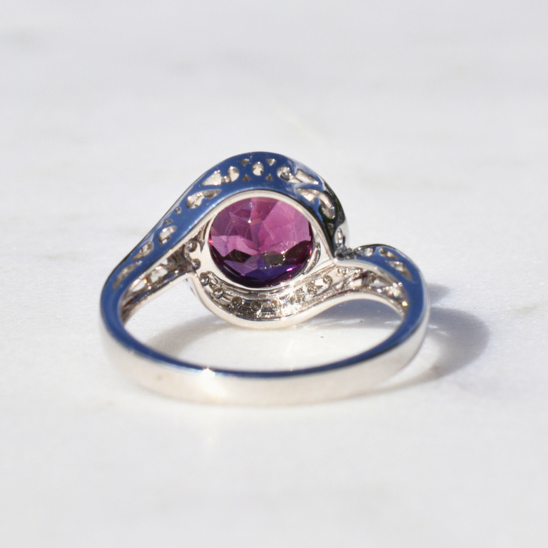 Expressions Jewelers Garnet & Diamond Bypass Ring