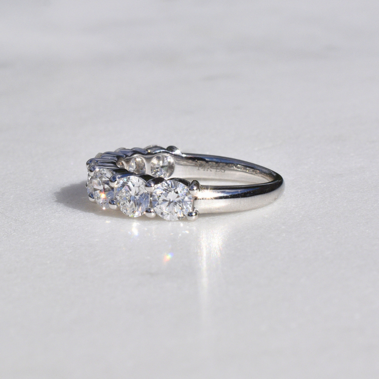 Expressions Jewelers 14K White Gold Lab-Grown Diamond 7-Stone Band – 2.20cttw