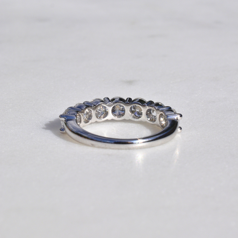 Expressions Jewelers 14K White Gold Lab-Grown Diamond 7-Stone Band – 2.20cttw
