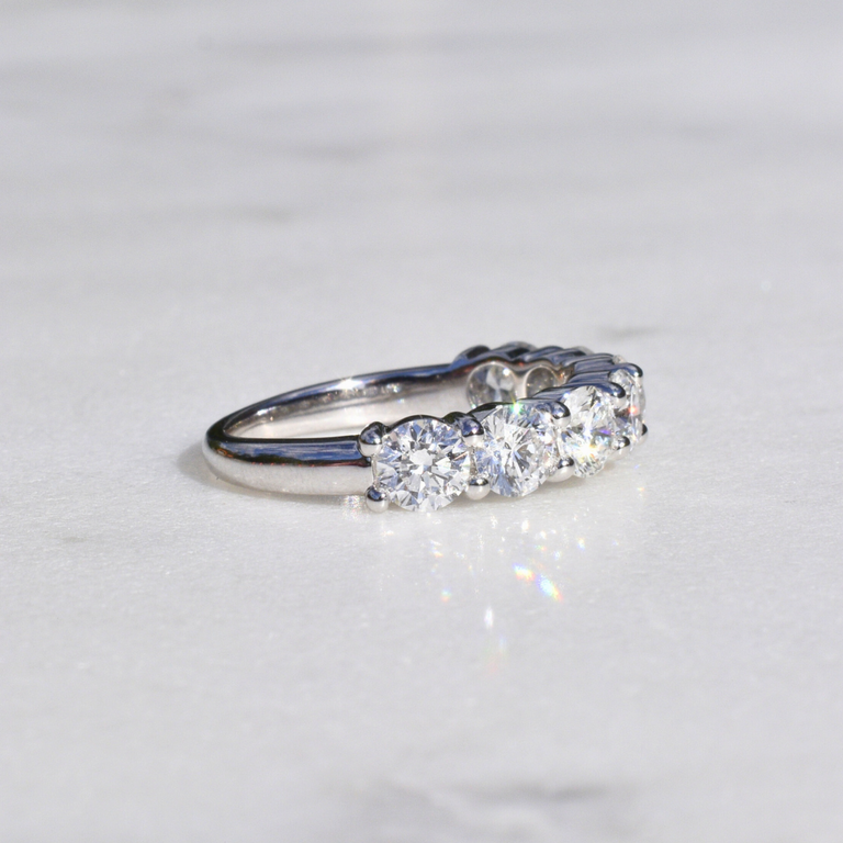 Expressions Jewelers 14K White Gold Lab-Grown Diamond 7-Stone Band – 2.20cttw