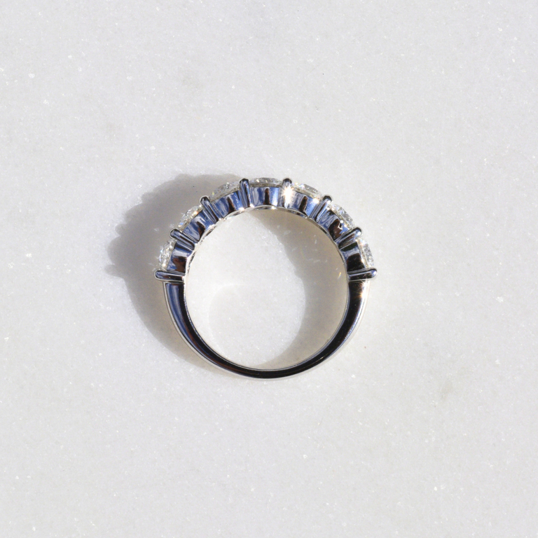 Expressions Jewelers 14K White Gold Lab-Grown Diamond 7-Stone Band – 2.20cttw
