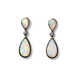 Expressions Jewelers Pear Opal Drop Earrings