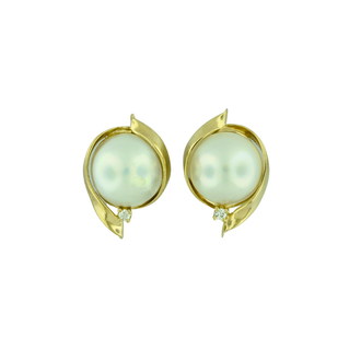 Estate Collection Estate Mabe Pearl Earrings