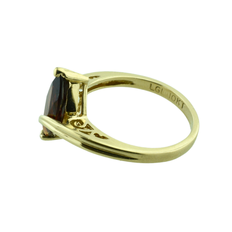 Estate Collection Estate 10K Yellow Gold Marquise Garnet Ring
