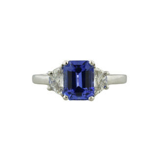 Expressions Jewelers Three-Stone Tanzanite & Diamond Ring