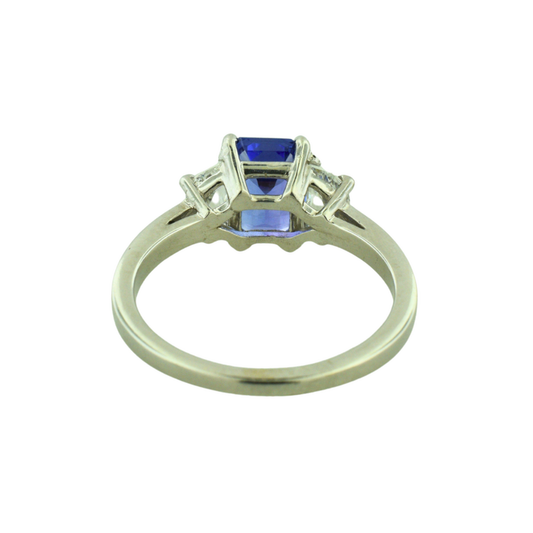 Expressions Jewelers Three-Stone Tanzanite & Diamond Ring