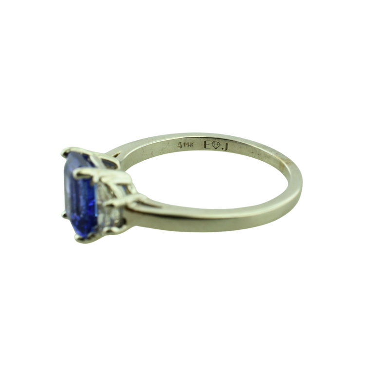 Expressions Jewelers Three-Stone Tanzanite & Diamond Ring