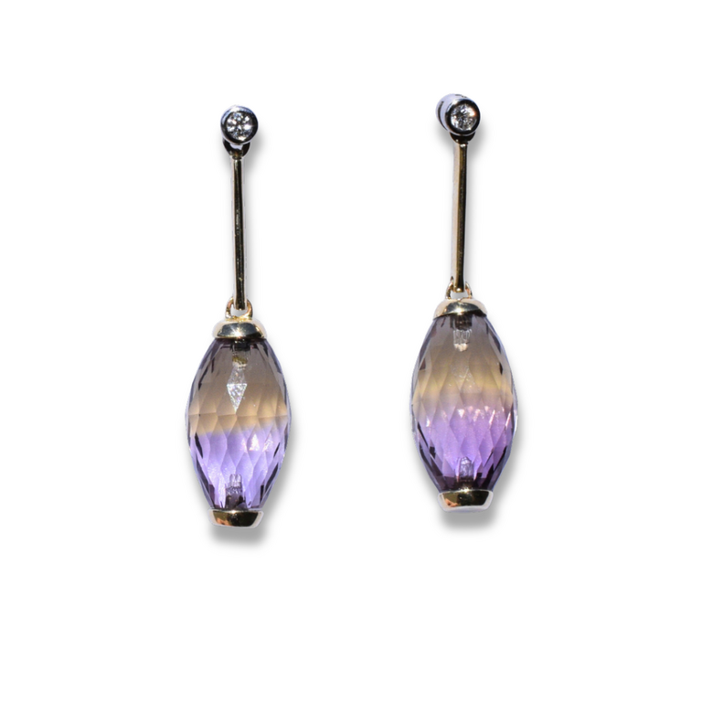 Expressions Jewelers Ametrine Briolette Drop Earrings