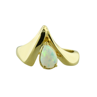 Expressions Jewelers Pear-Shaped Opal V-Ring