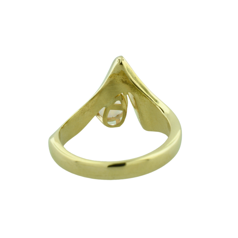 Expressions Jewelers 14K Pear-Shaped Opal V-Ring
