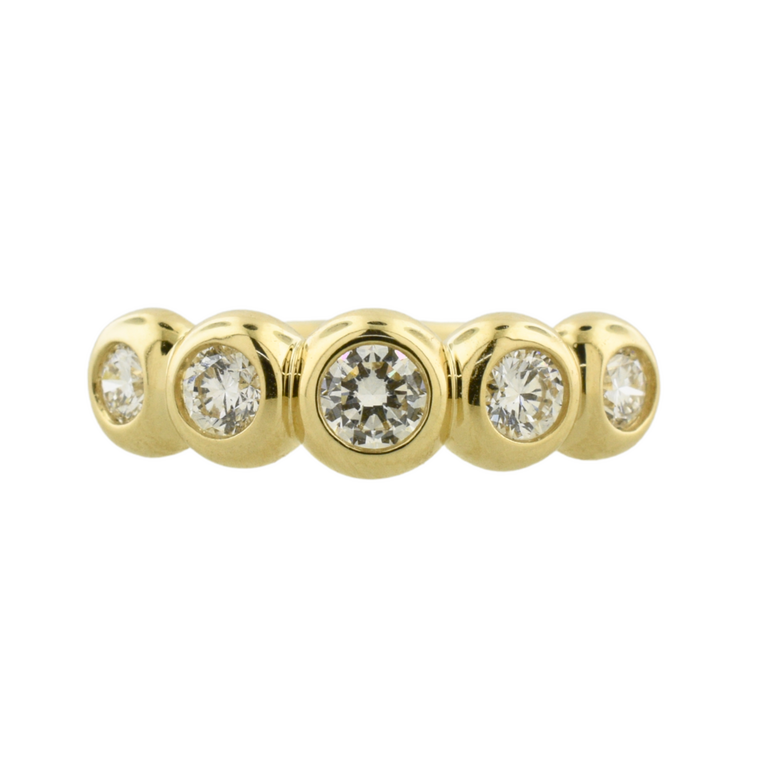 Lab-Grown Diamond Bubble Bezel Ring