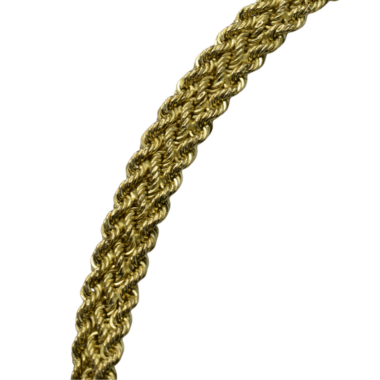 Estate Collection Estate 14K Yellow Gold Hollow Triple Rope Bracelet
