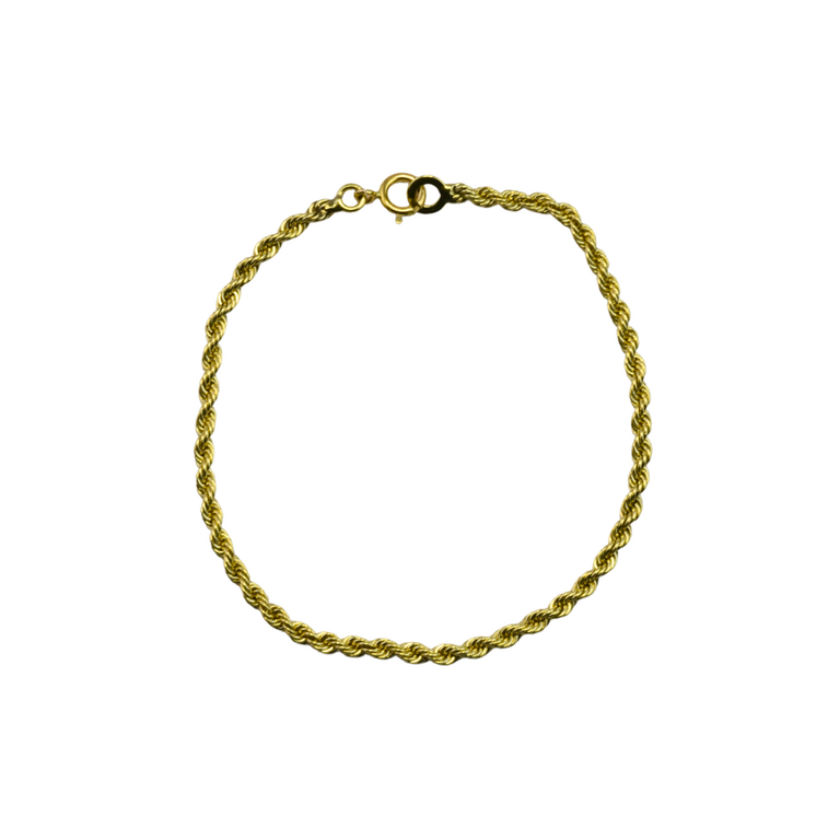 Estate Collection Estate 14K Yellow Gold Lightweight Rope Bracelet