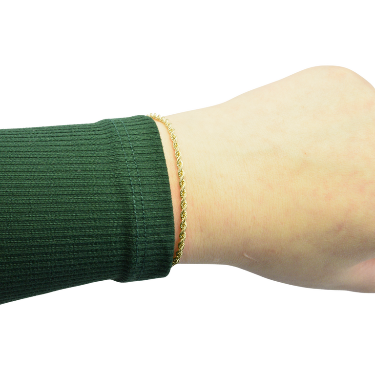 Estate Collection Estate 14K Yellow Gold Lightweight Rope Bracelet