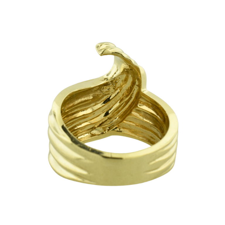 Estate Collection Estate 14K Yellow Gold Ribbed Swirl Ring