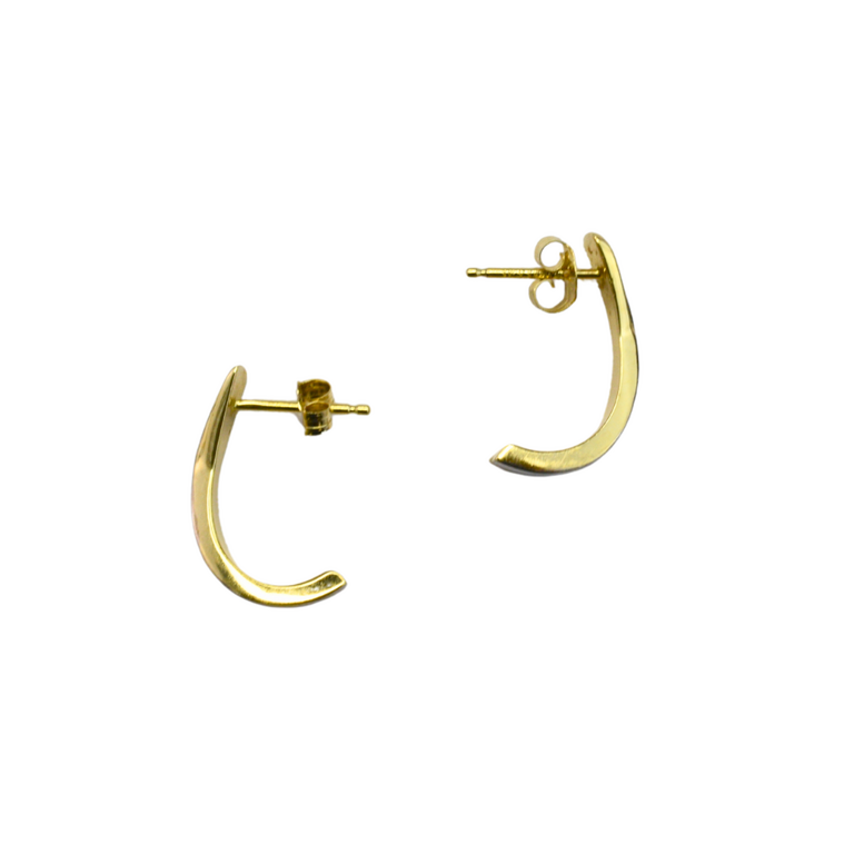 Estate Collection Estate 14K Two-Tone X J-Hoop Earrings