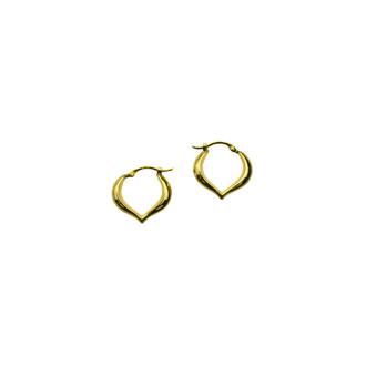 Estate Collection Estate Heart-Shaped Shell Hoop Earrings
