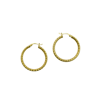Estate Collection Estate Hollow Braided Hoop Earrings