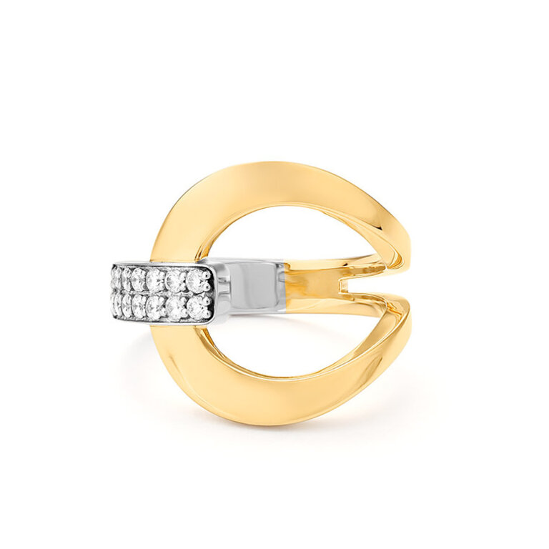 Expressions Jewelers Two-Tone Gold Interlocking Diamond Ring